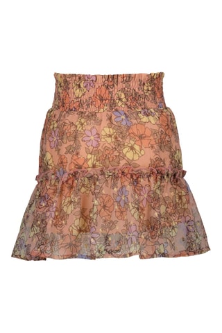 Jupe volantée taille haute Qieke - Corail