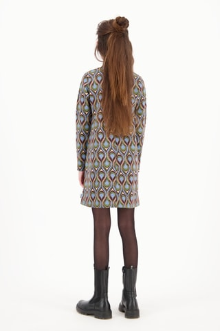 Robe Paula - Bleu pétrole et marron