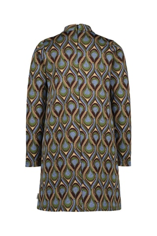 Robe Paula - Bleu pétrole et marron