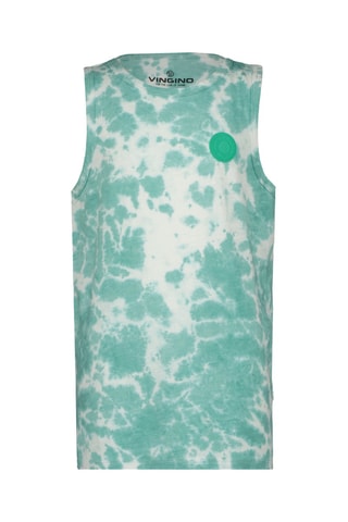 Débardeur tie and dye Gity - Vert clair et blanc