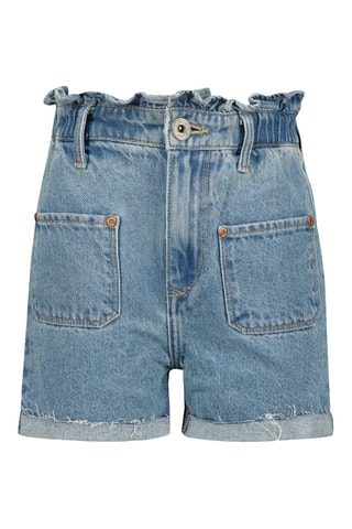 Short en jean taille haute Demy - Bleu