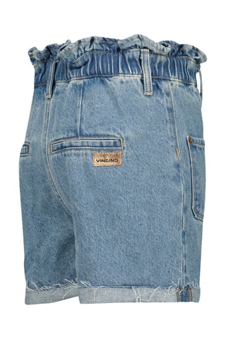 Short en jean taille haute Demy - Bleu