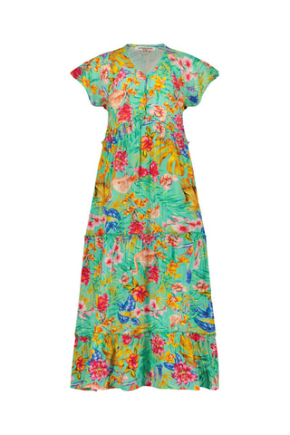 Robe Parisa - Vert et jaune