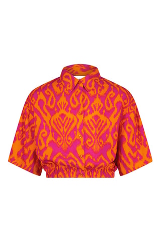 Chemisier court Mona - Rose et orange