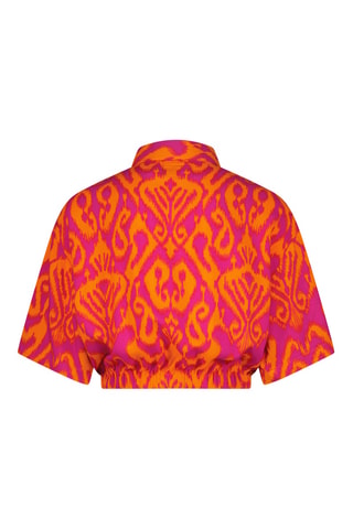Chemisier court Mona - Rose et orange
