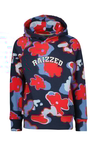 Sweat à capuche Odile - Bleu marine et rouge