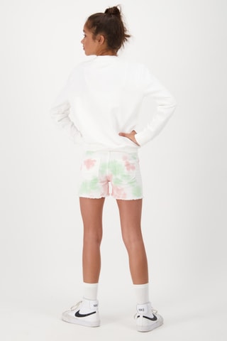Short en jean tie and dye Louisiana - Rose et vert clair