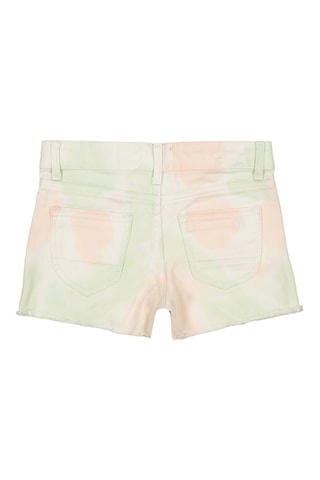Short en jean tie and dye Louisiana - Rose et vert clair