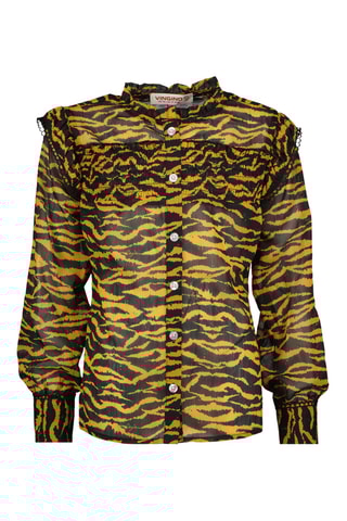 Chemisier Loraine - Jaune et noir