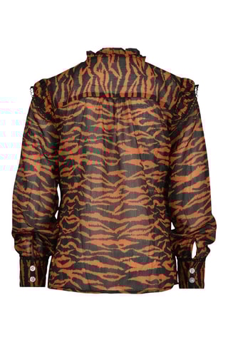 Chemisier Loraine - Marron et noir