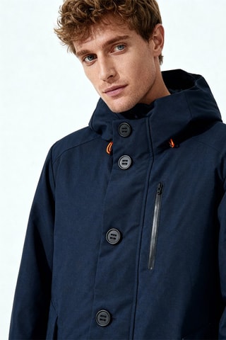 Parka con cappuccio - Navy