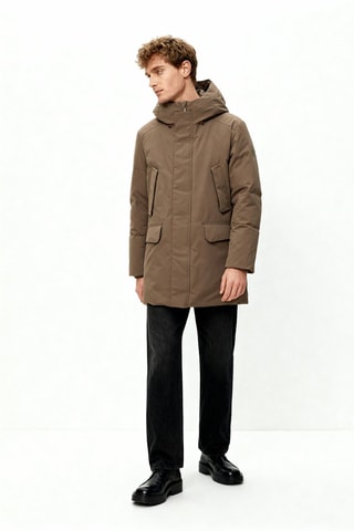 Parka con cappuccio - Kaki