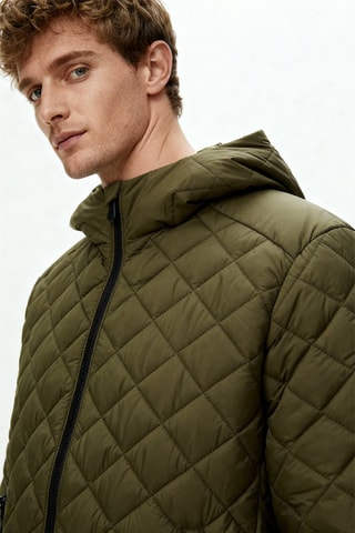 Giacca con cappuccio - Kaki