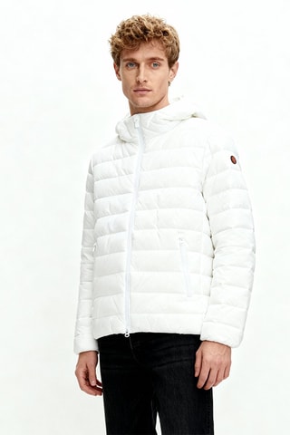 Piumino con cappuccio - Bianco