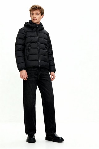 Piumino con cappuccio - Verde scuro