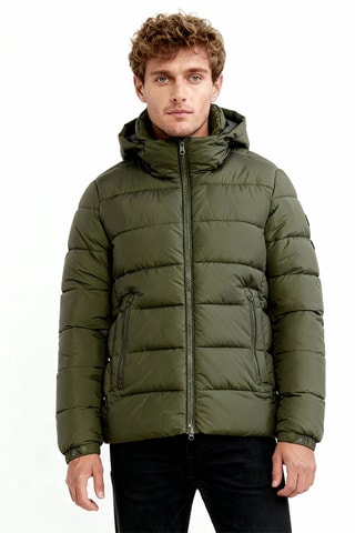 Piumino con cappuccio - Kaki