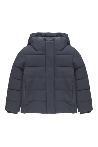 Piumino con cappuccio - Blu scuro