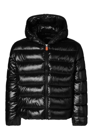 Piumino con cappuccio - Nero