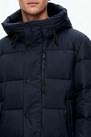 Piumino con cappuccio - Navy