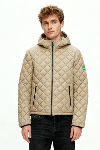 Piumino con cappuccio - Beige