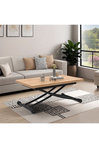 Table basse extensible et relevable Tribeca - 100 x 30/75 x 57/114 cm