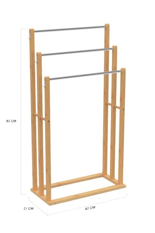 Porte-serviettes Maya 3 niveaux en bambou - Naturel