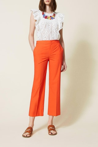Pantalon droit 7/8 Orange