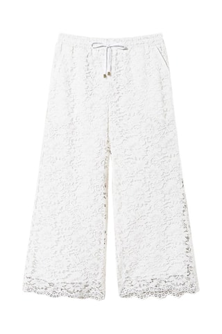 Pantalon 7/8 en dentelle - Ecru