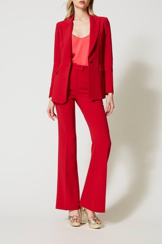 Pantalon flare - Rouge