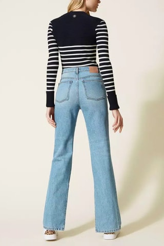 Jean taille haute - Bleu cobalt