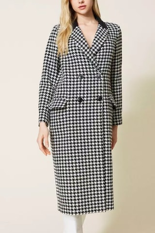 Manteau en laine - Noir et blanc