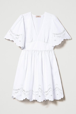 Robe patineuse en broderie anglaise - Blanc