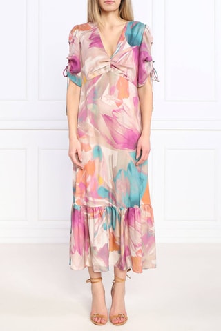 Robe longue - Beige et rose