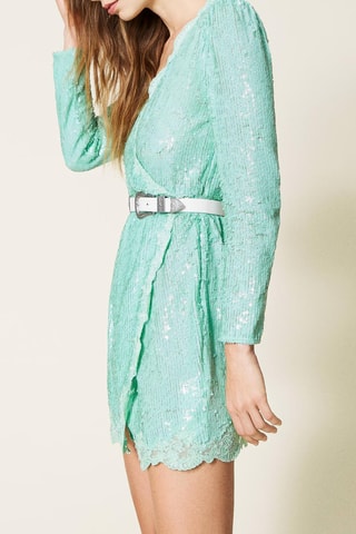 Robe portefeuille Turquoise