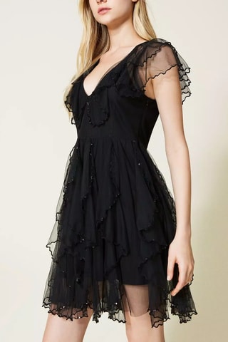 Robe volantée - Noir