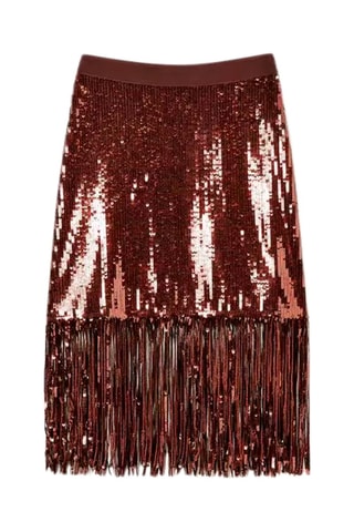 Jupe droite - Marron