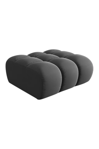 Pouf Halley - Gris - Toucher velours