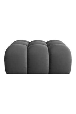 Pouf Halley - Gris - Toucher velours