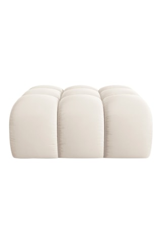 Pouf Halley - Beige clair - Toucher velours