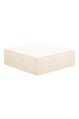 Pouf Vanda - Beige clair - En tissu chenille