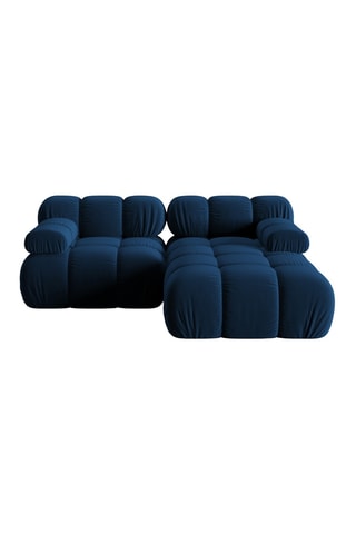 Canapé modulable Tropea - Bleu roi - 3 places - Toucher velours