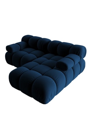 Canapé modulable Tropea - Bleu roi - 3 places - Toucher velours