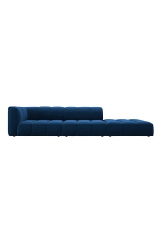 Canapé modulable Adams - Bleu roi - 4 places - Toucher velours