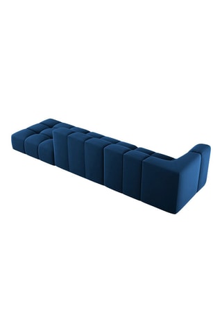 Canapé modulable Adams - Bleu roi - 4 places - Toucher velours