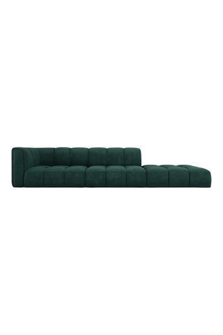 Canapé modulable droit Adams - Vert bouteille - 4 places - En tissu chenille