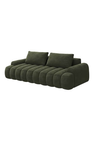 Canapé convertible Kimi - Vert foncé - 4 places - Toucher velours