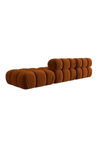 Canapé modulable Tropea - Terracotta - 4 places - Tissu toucher velours