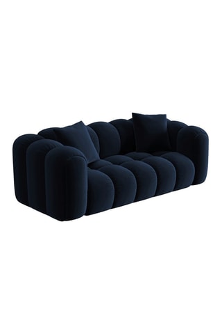 Canapé Arden - Bleu roi - 2 places - Tissu velours