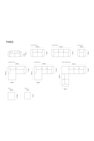 Canapé Theo - Beige - 3 places - En polyester