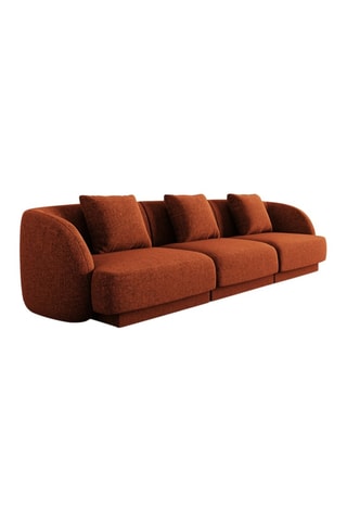 Canapé modulable Galatica - Terracotta - 3 places - En tissu chenille